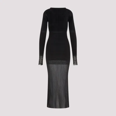 Attico Black Degrade Midi Dress