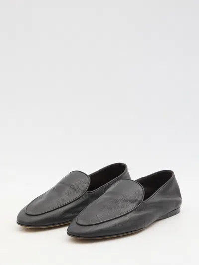 The Row Awar Leather Loafers Flat Sole