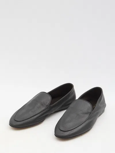 The Row Awar Leather Loafers Flat Sole