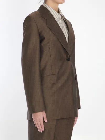 The Row Vermont Single-breasted Structured Jacket With Back Vent