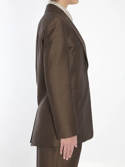 The Row Vermont Single-breasted Structured Jacket With Back Vent