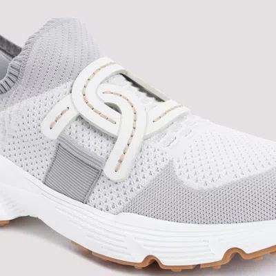 Tod's Womens White Sport Run 54c Calzino Logo-embellished Mesh Low-top Trainers