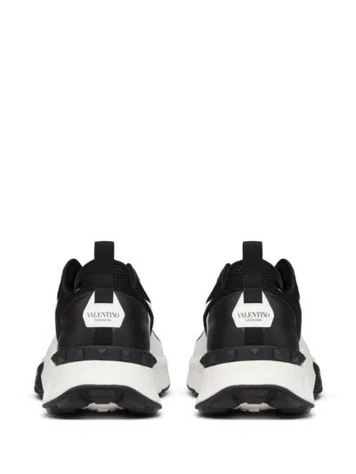 Valentino True Act Leather-trimmed Mesh And Rubber Sneakers