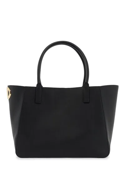 Valentino Nappa Calfskin Vlogo Side Tote Bag