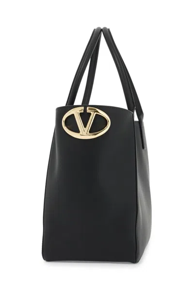 Valentino Nappa Calfskin Vlogo Side Tote Bag