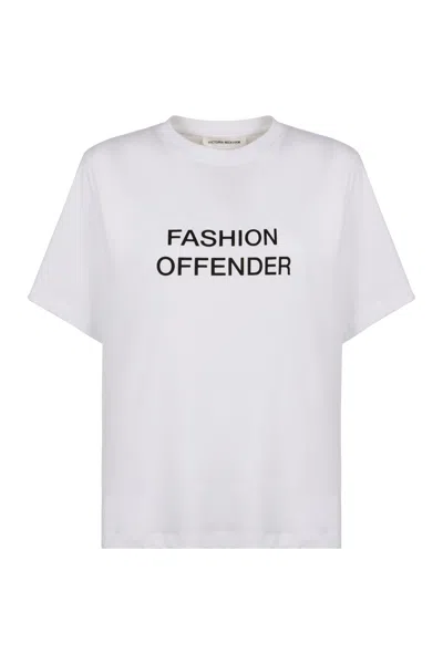 Victoria Beckham White 'david's Wife' Slogan T-shirt
