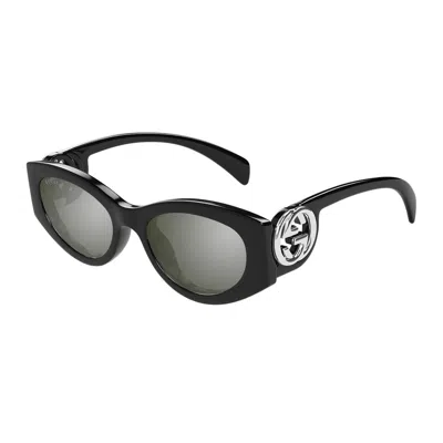 Gucci Grey Mirror Cat Eye Ladies Sunglasses Gg1691s 001 54 In Black