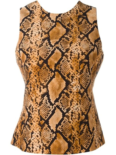 Fausto Puglisi Snakeskin Print Tank Top