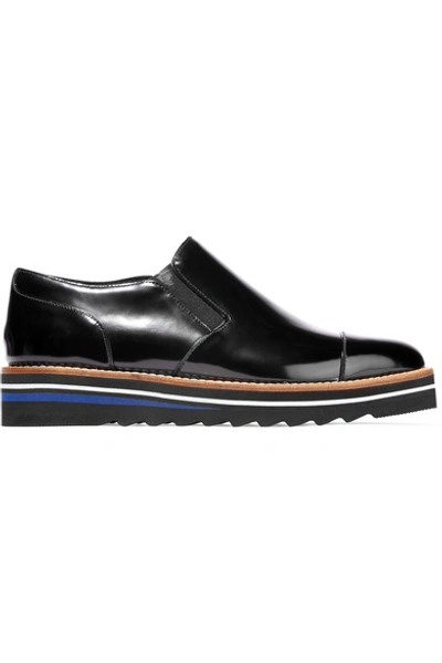 Shop Vince Alona Patent-leather Platform Loafers