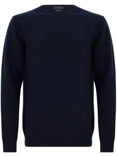 Daniele Fiesoli Wool And Cashmere Crewneck Sweater In Blue