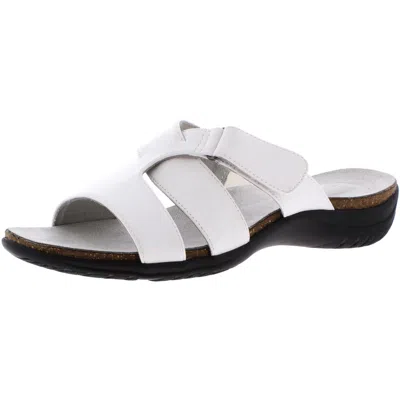 Easy Street Frenzy Womens Faux Leather Comfort Slide Sandals In Multi