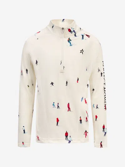 Perfect Moment Half-zip Thermal Top In White