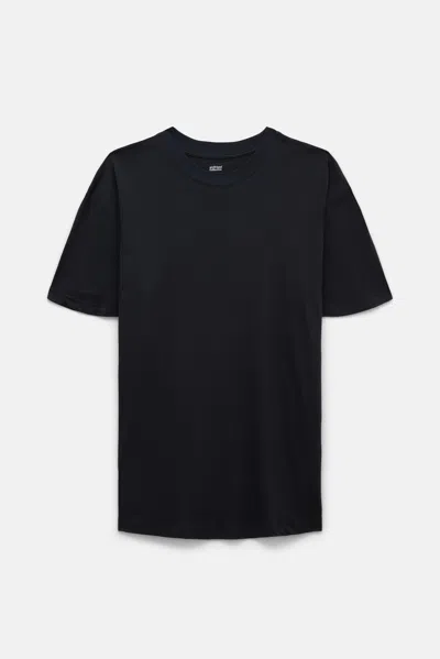 Girlfriend Collective Black Recycled Cotton Cropped Crew