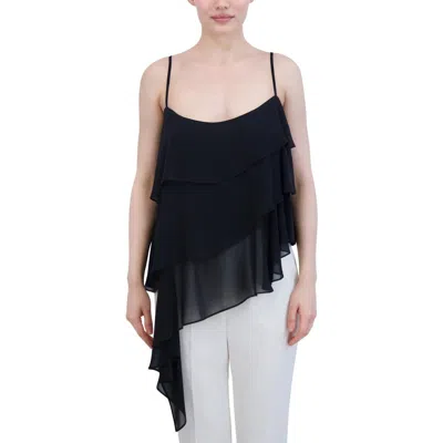 Bcbgmaxazria Sleeveless Tiered Blouse In Black