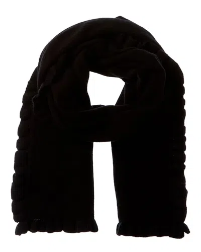 Phenix Ruffles Jersey Cashmere Scarf In Black