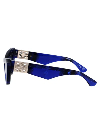 Burberry Cat Eye Sunglasses 0 Be4421 U 411487 In 411487 Check Blue