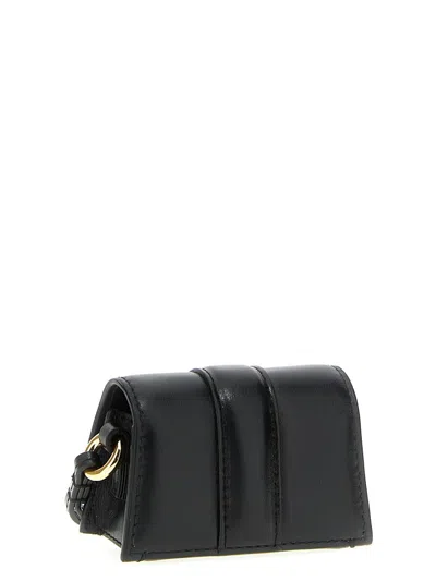 Jacquemus Le Porte Bambino Mini Flap Airpods Case In Black