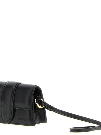 Jacquemus Le Porte Bambino Mini Flap Airpods Case In Black