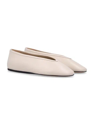 Le Monde Beryl Stella Mary Jane Leather Ballerina Flats In Beige