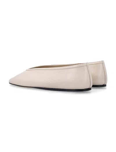 Le Monde Beryl Stella Mary Jane Leather Ballerina Flats In Beige
