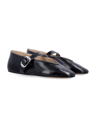 Le Monde Beryl Patent Leather Mary Jane Ballet Flats In Black