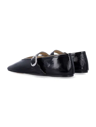 Le Monde Beryl Patent Leather Mary Jane Ballet Flats In Black