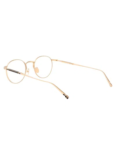 Matsuda Pilot-frame Optical Glasses In Brushed Gold Clear Lens