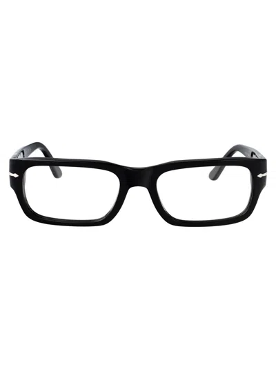 Persol Womens Black Po3347v Rectangle-frame Acetate Sunglasses In 95/gh Black