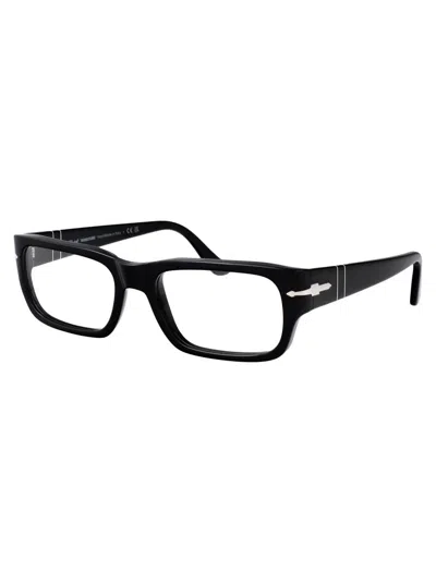 Persol Womens Black Po3347v Rectangle-frame Acetate Sunglasses In 95/gh Black