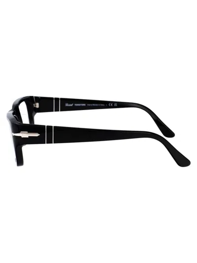 Persol Womens Black Po3347v Rectangle-frame Acetate Sunglasses In 95/gh Black