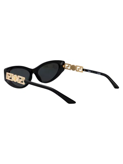 Versace Black Acetate Sunglasses In Black