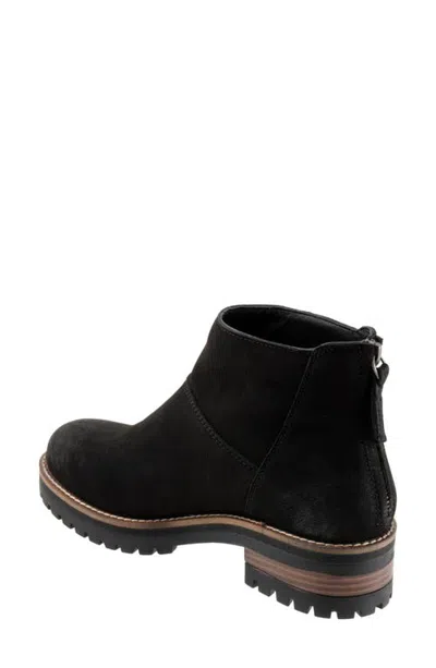 Softwalk Elmhurst Bootie In Black Nubuck
