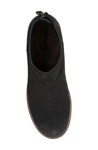 Softwalk Elmhurst Bootie In Black Nubuck