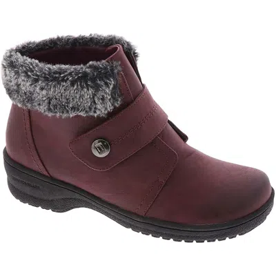 Wanderlust Perth Womens Faux Leather Faux Fur Lined Ankle Boots In Multi
