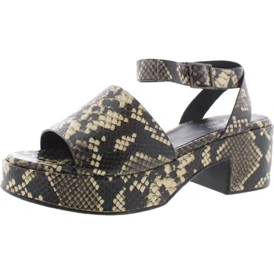 Seychelles Calming Influnce Womens Leather Block Heel Slingback Sandals In Multi