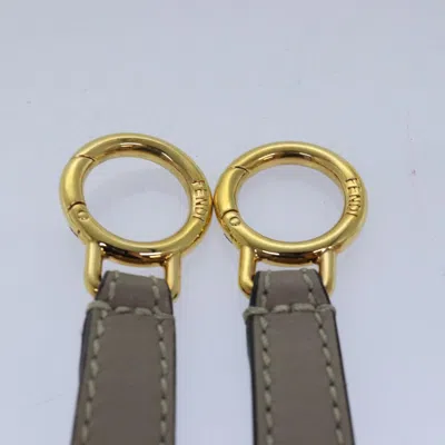 Pre-owned Fendi Grey Leather Belt  ()