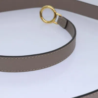 Pre-owned Fendi Grey Leather Belt  ()