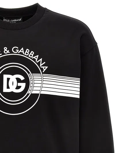 Dolce & Gabbana Logo-print Long-sleeved Cotton Sweatshirt