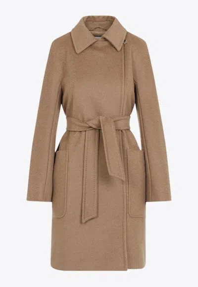 Max Mara Arcella Wool Coat In Camel