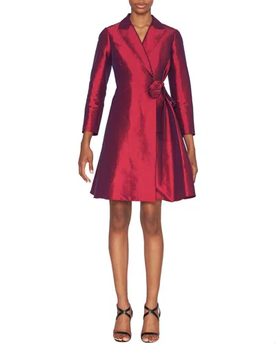 Focus By Shani Women's Dupioni Wrap A-line Dress In Pink