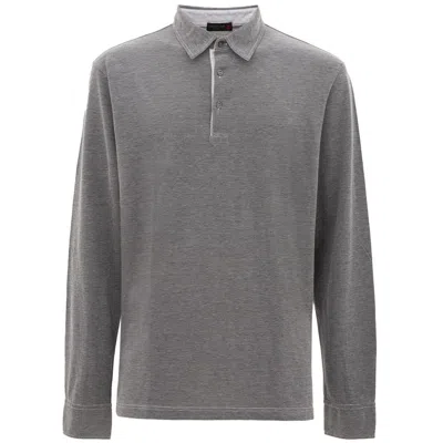 Corneliani Cotton Polo Men's Shirt In Grey
