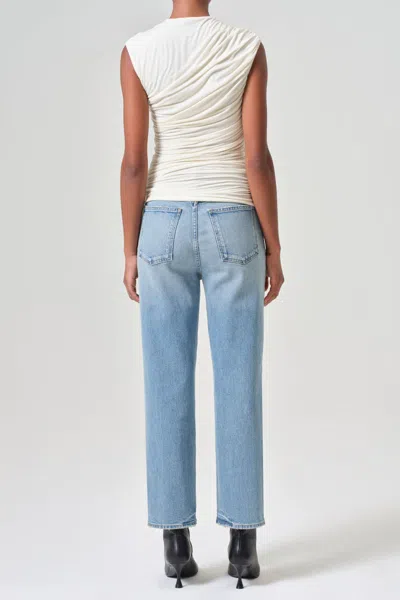 Agolde 90's Pinch Waist Crop In Ripple