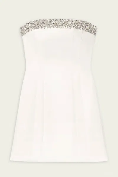 A.l.c Elsie Strapless Embellished Mini Dress In White