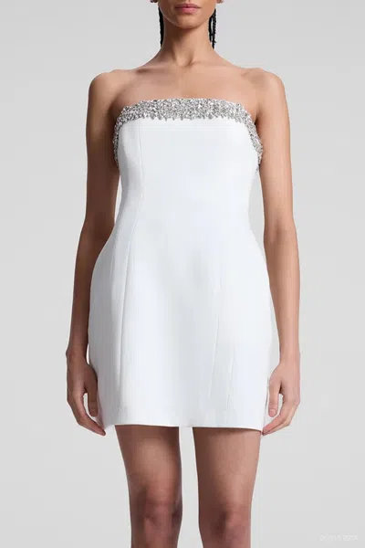 A.l.c Elsie Strapless Embellished Mini Dress In White
