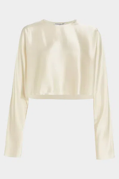 Nonchalant Label - Trunkshow Emilia Cropped Top In Champagne