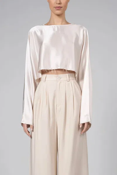 Nonchalant Label - Trunkshow Emilia Cropped Top In Champagne
