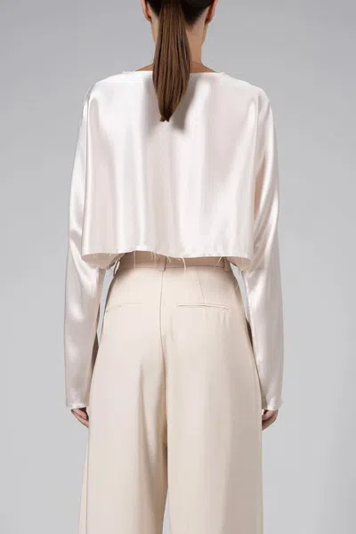 Nonchalant Label - Trunkshow Emilia Cropped Top In Champagne