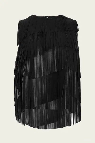 Ulla Johnson Leonie Leather Fringe Top