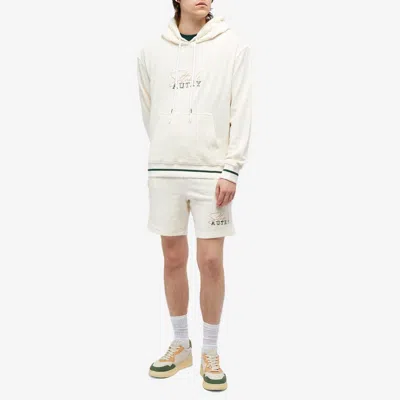 Autry White Hoodie With Logo X Staple Embroidery