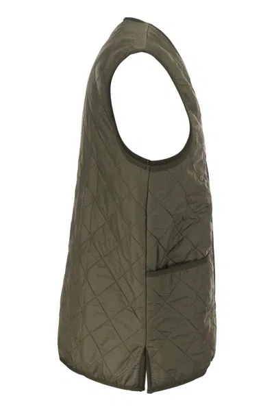 Barbour Quilted Zip-in Liner Gilet In Green